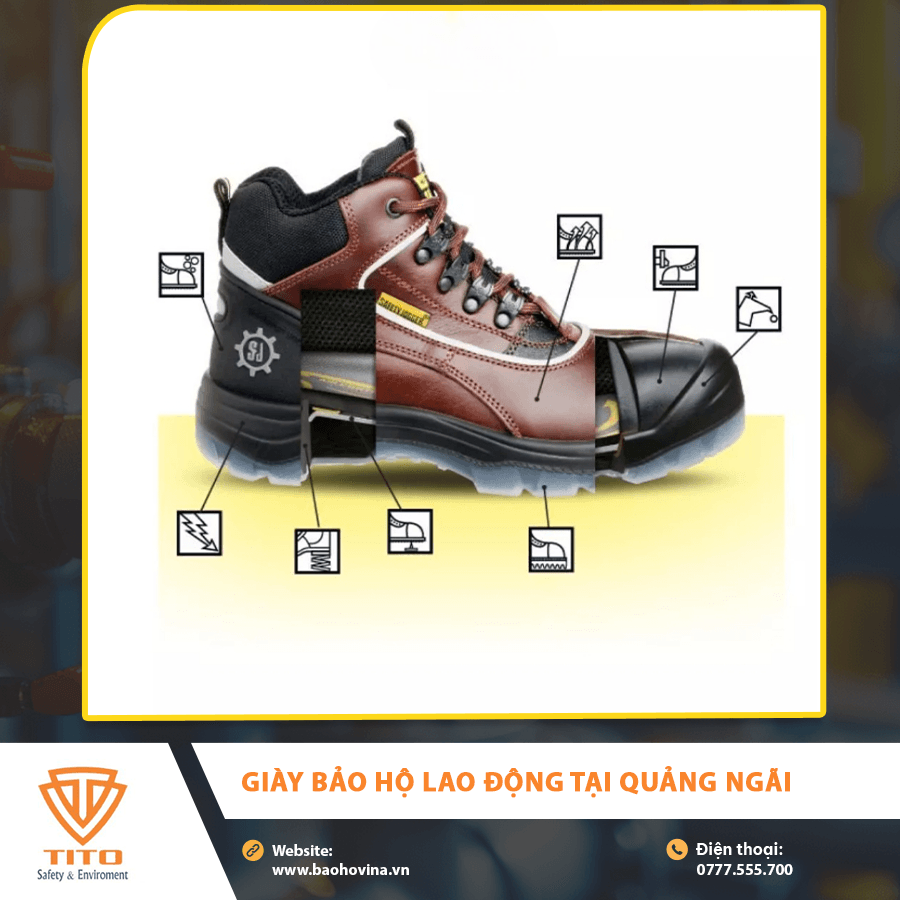 Các chi tiết mẫu giày bảo hộ lao động 