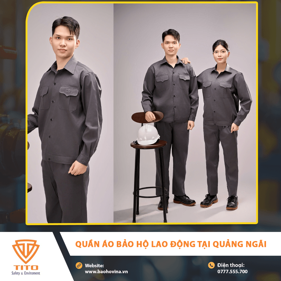 Quần áo bảo hộ lao động tại Quảng Ngãi may chất lượng cao